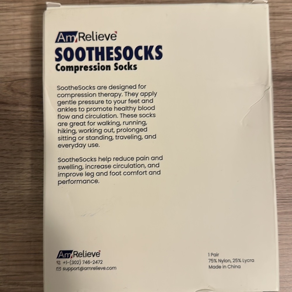 AmRelieve Open-Toe Compression Medical Soothesocks 1-Pair - White - $0 Shipping! - Picture 5 of 5